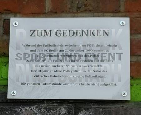 29.Spieltag BSG Chemie Leipzig - BFC Dynamo , Mike Polley , Trauermarsch