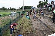 Arbeitseinsatz im Sportforum Berlin im Stadion