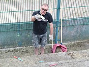 Arbeitseinsatz im Sportforum Berlin im Stadion