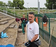 Arbeitseinsatz im Sportforum Berlin im Stadion