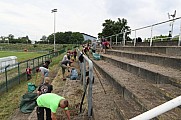 Arbeitseinsatz im Sportforum Berlin im Stadion