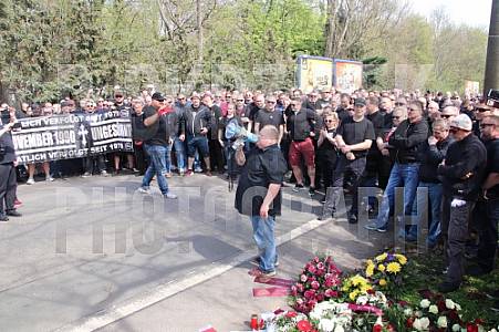 29.Spieltag BSG Chemie Leipzig - BFC Dynamo , Mike Polley Trauermarsch