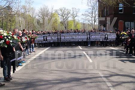 29.Spieltag BSG Chemie Leipzig - BFC Dynamo , Mike Polley Trauermarsch