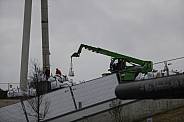 Sprengung der Flutlichtmast im Friedrich Ludwig Jahn Sportpark