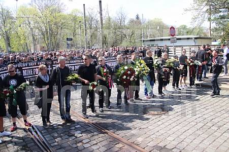 29.Spieltag BSG Chemie Leipzig - BFC Dynamo , Mike Polley Trauermarsch