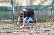 Arbeitseinsatz im Sportforum Berlin im Stadion